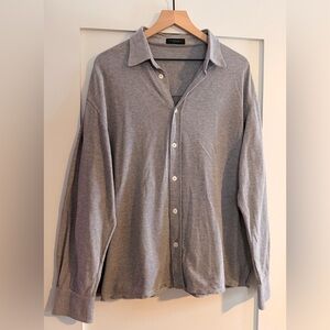 Men’s Vintage Canali Sportswear Casual Button Up L/S Shirt - Gray Size 2XL/58